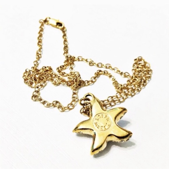 J. Crew Pave Crystal Gold Starfish Necklace - Picture 2 of 5
